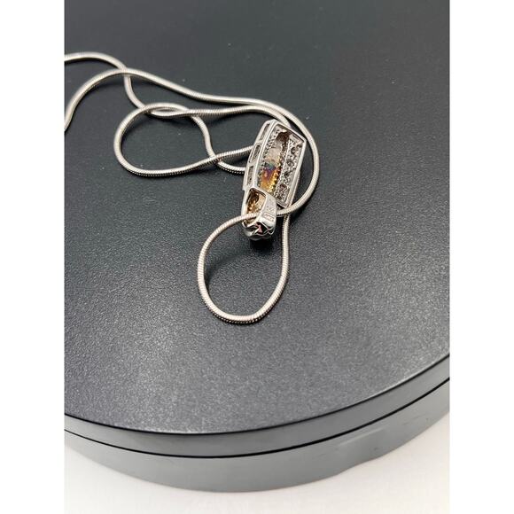 Ross Simon’s Sterling Silver Mother of Pearl Bar Pendant Necklace Earring Set - Picture 11 of 15